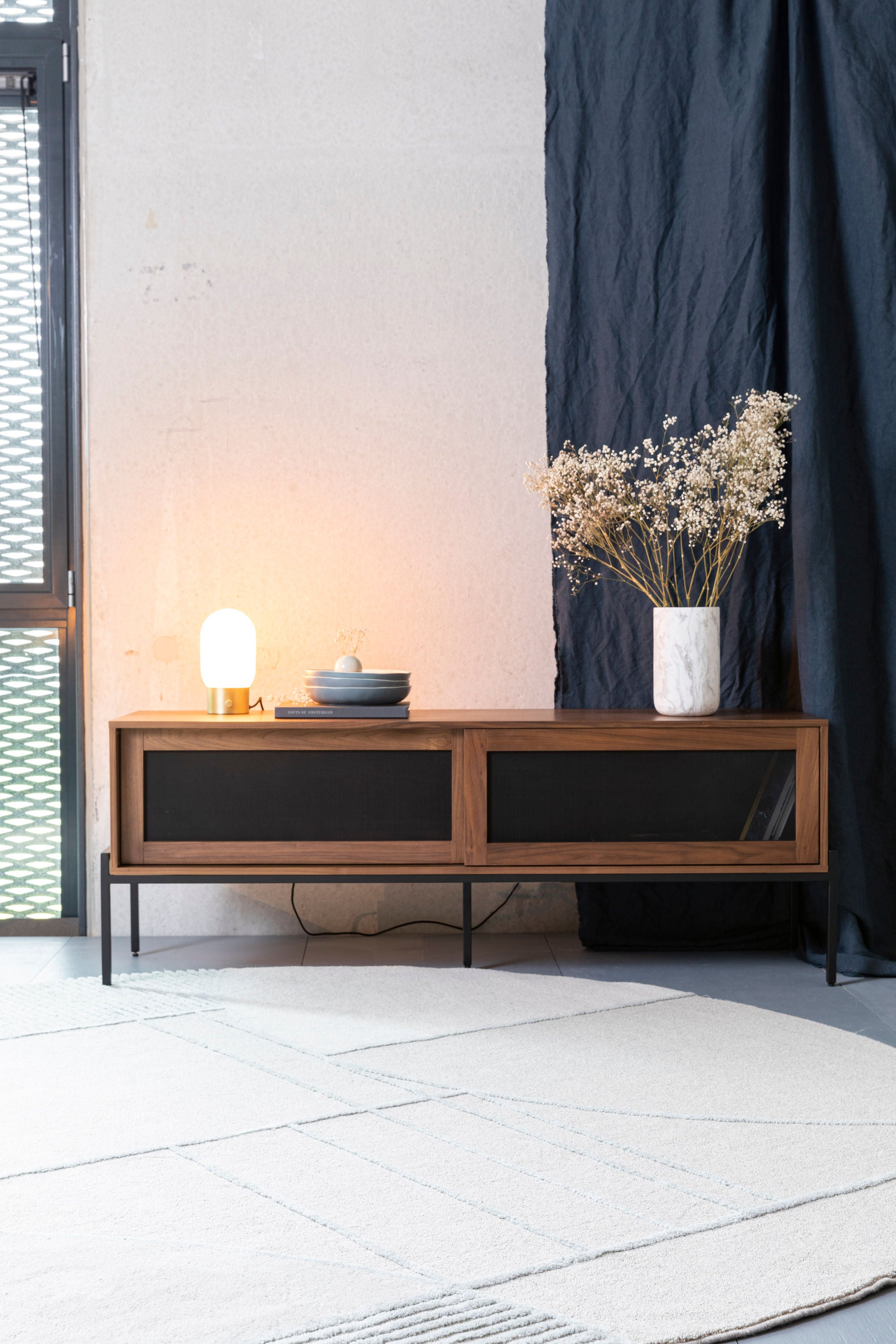 Zuiver Bliss Grey & Blue Round Rug 240cm